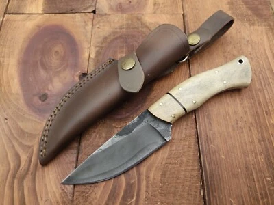 Cuchillo EDC lavado con ácido de acero hecho a mano personalizado camping supervivencia caza cuchillos Foto 1 de 4
