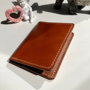 Porta carte d'identità in pelle portafoglio wallet porta carte super slim astuccio - Foto 1 di 6