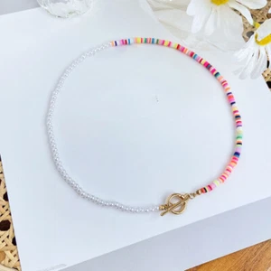 Pearl Bead Necklace Clavicle Chain Jewelry Accessories - Picture 1 of 12