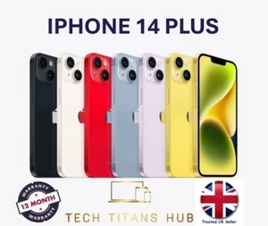 NEW Apple iPhone 14 Plus 128GB/256GB/512GB Unlocked Pristine A+++ 💯 BH 🔋 - Picture 1 of 11