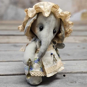 Vintage Design Stoffelefant 25 cm Elefant Dekoartikel Wildtier Shabby Handarbeit - Bild 1 von 4