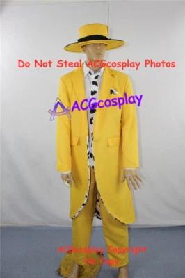The Mask Stanley Ipkiss Cosplay Costume acgcosplay include hat with feather - Image 1 of 4