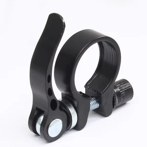 31.8Mm Bicycle Seat Post Clamp, Aluminium Alloy Quick Release, Black - Picture 1 of 12