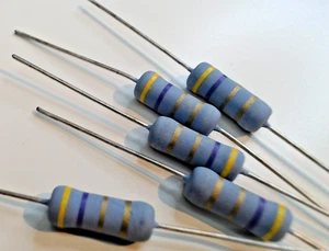 Lot of 25 Axial Film Resistors 4.7Ω ±5% (Yellow Violet Gold Gold) NOS - Picture 1 of 1
