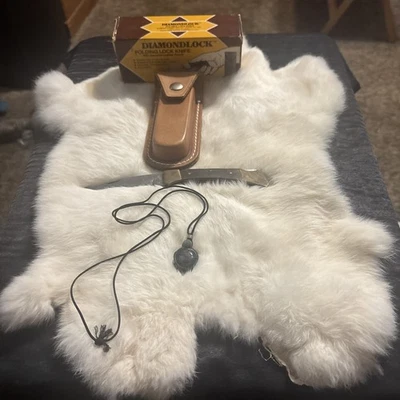 Rabbit Fur Pelt White/Off White Genuine Leather Soft Single Pelt w/ lot - Image 1 of 4