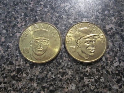 Nolan Ryan/Barry Bonds 1992 Sports Stars MLB Brass Collectors Coins - Image 1 of 4