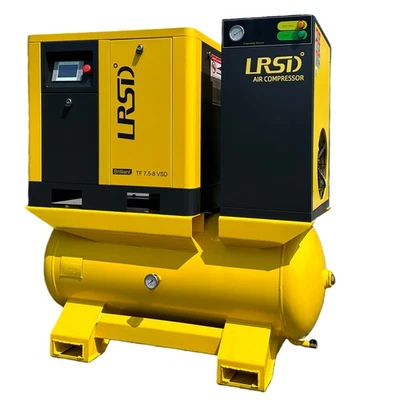 Compresor de aire de tornillo rotativo 230 V 3 Ph 10 HP con tanque de 80 galones + secador de aire 39 cfm Foto 1 de 4