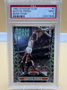 1992 Stadium Club Beam Team #5 Scottie Pippen Beam Team PSA 9 - Picture 1 of 2