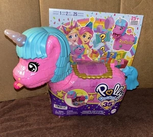 Polly Pocket 35th Unicorn Partyland nuovo - Foto 1 di 6