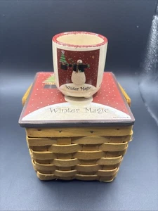 Vintage Karen Cruden Mini Winter Magic Basket With Candle Holder - Picture 1 of 9