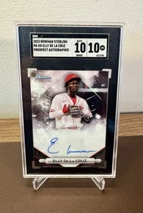 2023 Bowman Sterling ELLY DE LA CRUZ Prospect AUTO #PA-ED    SGC 10/10 Low POP - Picture 1 of 2