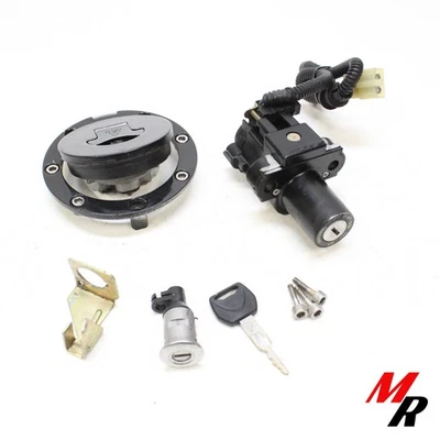 01-06 Honda CBR600F4I - Juego de bloqueo de interruptor de encendido - Cierre de asiento de tapa de gas Foto 1 de 4