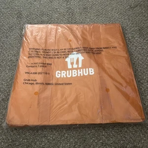 NEW NIP Sealed GRUBHUB ORANGE DELUXE DELIVERY BAG - Picture 1 of 4