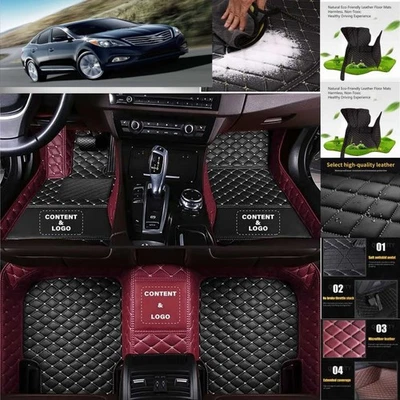 For Hyundai Azera Car Floor Mats Custom Luxury Waterproof Auto Liners Carpets Foto 1 de 4