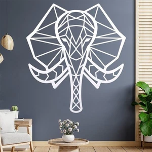Autocollant Mural Polygonal D'Un Éléphant Avec Une Trompe - Imagen 1 de 204