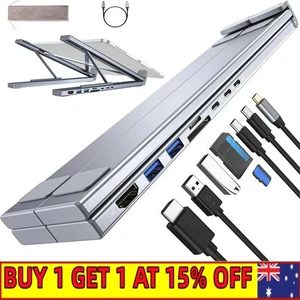 Miraclew 8-in-1 USB-C Laptop Stand,Civilized Laptop Stand - Afbeelding 1 van 10