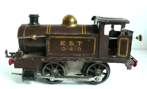 HORNBY "O" LOCO RÉSERVOIR MÉCANIQUE "EST" 1924 TÔLE Lg 16cm BON ÉTAT FONCTIONNE - Imagen 1 de 8