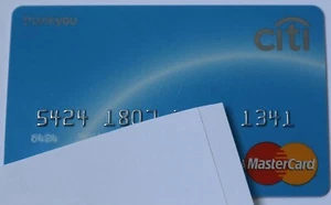 Expired Citi Bank Thank You Master Card Credit Card Blue USA - Picture 1 of 1