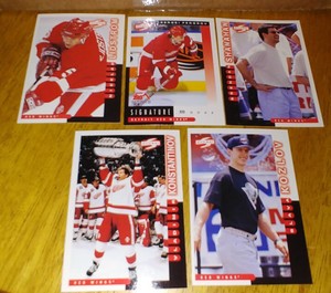 Detroit Red Wings NHL Pinnacle Score 1997/98 trading cards