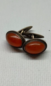 Gemelli BVintage argento 875 con ambra URSS - Foto 1 di 10