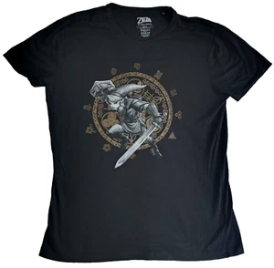The Legend of Zelda: Men's XL T-Shirt Link Print Black Nintendo/Bioworld 2016 - Picture 1 of 5