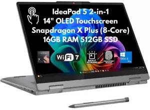 Lenovo IdeaPad 5 2-w-1 14" OLED Touch Snapdragon X Plus 16GB 512GB Pen W11 Pro - Zdjęcie 1 z 9