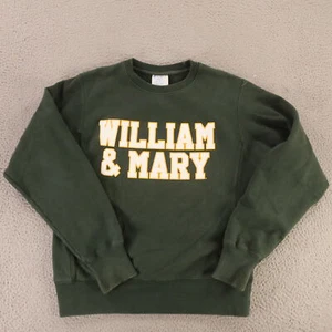 VTG William & Mary Tribe Sweatshirt Mens S Green Champion Logo Reverse Weave 90s - Picture 1 of 8