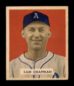 1949 Bowman #112 Sam Chapman EX/EX+ Athletics 549559