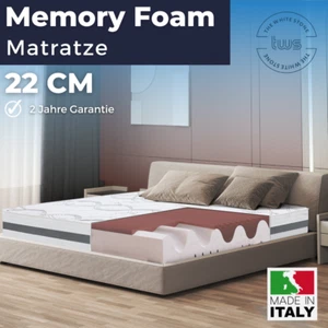 Memory Foam Matratze 22cm |Ergonomisch, hypoallergen, atmungsaktiv, orthopädisch - Bild 1 von 3