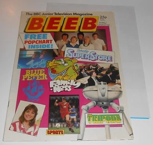 BEEB no.1 UK 1985 Tripods Grange Hill David Icke WITH RARE FREE GIFT POP CHART - Picture 1 of 9