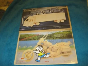 Rompecabezas de madera para motocicleta Harley Davidson II + camión - Imagen 1 de 6