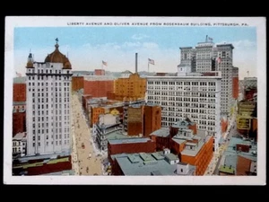 Rare c1920 Pittsburgh, PA Liberty And Oliver Aves. Vintage Postcard - Picture 1 of 2