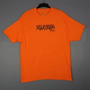 Hanes Womens T-Shirt City Flowers And Gifts Michigan Size XL Orange Short Sleeve - Picture 1 of 8