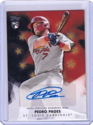 Pedro Pages GOLD /50 ROOKIE AUTOGRAPH CARD 2024 Topps Update #BSAU-PP - Image 1 of 2