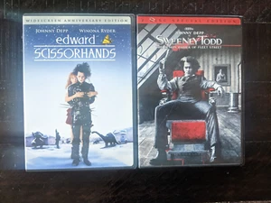 Edward Scissorhands / Sweeney Todd DVD Burton / Depp 2-Movie LOT Classic Set - Picture 1 of 1