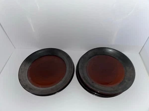 Joseph Abboud Mahogany Circles 6 Pc Dinner Plate Set #4051 ~ 2006 - Picture 1 of 12