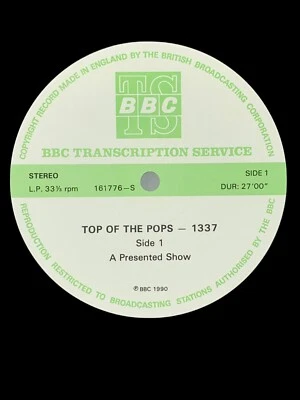 Top Of The Pops - 1337, BBC Transcription, fully laminated cue sheets, UK, 1990 - Image 1 of 4