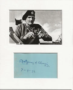 Bernard Montgomery Viscount Montgomery of Alamein signed Autogramm UACC RD COA - Bild 1 von 1