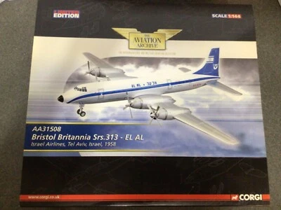 CORGI AVIATION  AA31508, BRISTOL BRITANNIA Srs.313- EL AL,  1:144, Israel, 1958 - Image 1 of 4