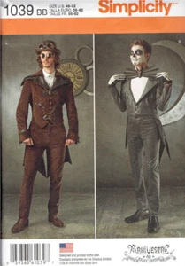 Herren Steampunk Cosplay Kostüme Jacke Größe 46-52 Einfachheit 1039 Nähmuster - Bild 1 von 2
