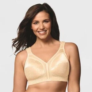 Playtex 4693 18 Hour Ultimate Shoulder Comfort Beige Rose Wireless Bra Sz 52C - Picture 1 of 5
