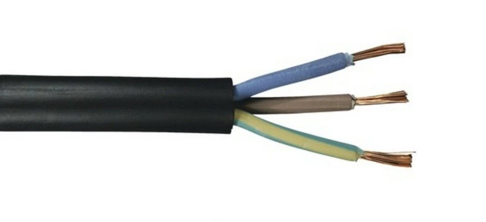 DIVERSE EUROPÄISCHE MARKENHERSTELLER H07RN-F 3x1,5mm² 3x2,5mm² Gummikabel Baustellenkabel Meterware Helukabel