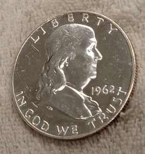1962 P FRANKLIN PROOF HALF DOLLAR TP-3363 - Picture 1 of 2