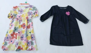 Toddler Girl 3 Piece Multicolor Short Long Sleeve Dresses Hat Set Size 5T NEW - Picture 1 of 5