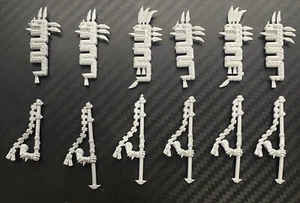 warhammer fantasy - x6 lizardmen saurus warriors banners old era, unused.(2) - Bild 1 von 2