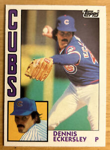 1984 Topps Traded Dennis Eckersley Card #34T Cubs HOF Pitcher High Grade O/C