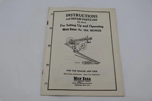 New Idea 30A 30 A Sickle Mower Operators Parts Manual M-144 Original Good Cond - Picture 1 of 5