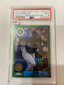 2022 Topps Silver Pack Ken Griffey Jr. Green Refractor # T87C27 PSA 9 - Bild 1 von 2