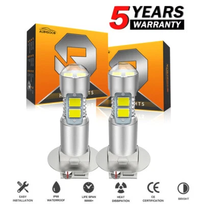 Para 2002-2003 2004 2005 Lexus SC430 2 piezas H3 LED bombillas antiniebla 6000 k blancas Foto 1 de 4