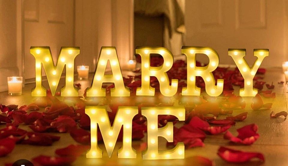 Cásate conmigo - Letras iluminadas - Letra LED Foto 1 de 1